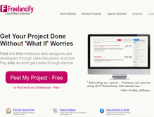 Tablet Screenshot of freelancify.com